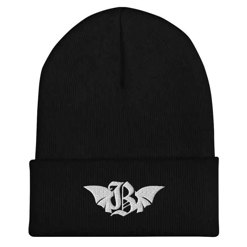 Embroidered Batwing Beanie